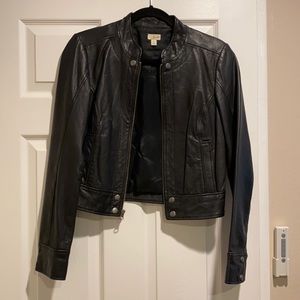 Black leather jacket, like new!